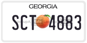 SCT4883  license plate in GA