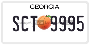 SCT9995  license plate in GA