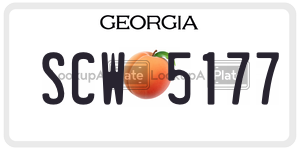 SCW5177  license plate in GA