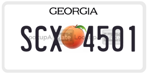SCX4501 license plate in Georgia