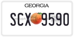SCX9590 license plate in Georgia