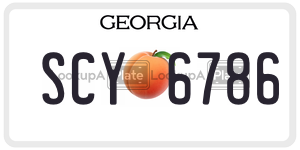 SCY6786  license plate in GA