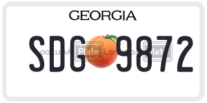 SDG9872  license plate in GA