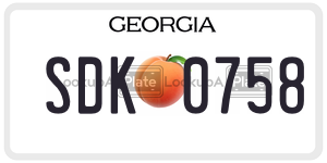 SDK0758  license plate in GA