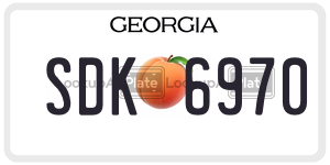 SDK6970 license plate in Georgia