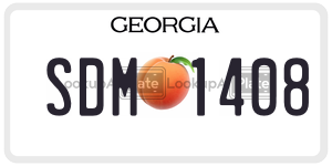 SDM1408  license plate in GA