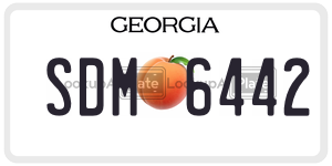 SDM6442 license plate in Georgia
