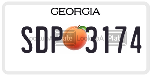 SDP3174  license plate in GA