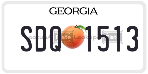 SDQ1513 license plate in Georgia