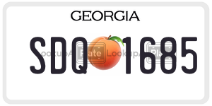 SDQ1685  license plate in GA