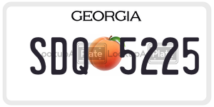 SDQ5225  license plate in GA