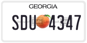 SDU4347  license plate in GA