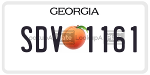 SDV1161  license plate in GA