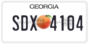 SDX4104  license plate in GA