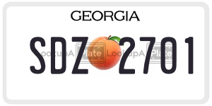 SDZ2701  license plate in GA