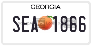 SEA1866  license plate in GA