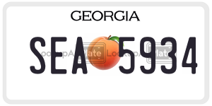 SEA5934  license plate in GA