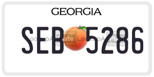 SEB5286 license plate in Georgia