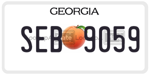 SEB9059 license plate in Georgia