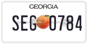 SEG0784 license plate in Georgia