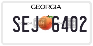 SEJ6402 license plate in Georgia