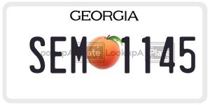 SEM1145  license plate in GA