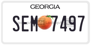 SEM7497  license plate in GA