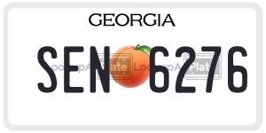 SEN6276  license plate in GA