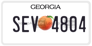 SEV4804 license plate in Georgia