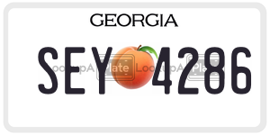 SEY4286  license plate in GA