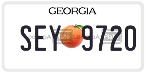 SEY9720 license plate in Georgia