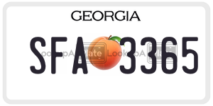 SFA3365  license plate in GA