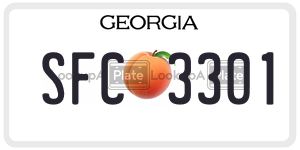 SFC3301 license plate in Georgia