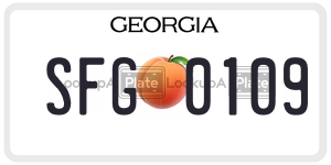 SFG0109  license plate in GA
