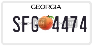 SFG4474 license plate in Georgia
