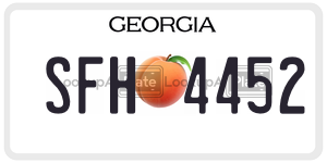 SFH4452  license plate in GA