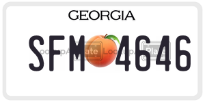 SFM4646 license plate in Georgia