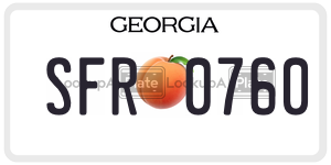SFR0760 license plate in Georgia