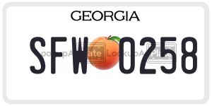 SFW0258  license plate in GA