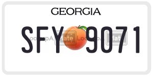 SFY9071 license plate in Georgia