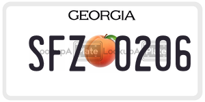 SFZ0206  license plate in GA