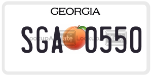 SGA0550 license plate in Georgia