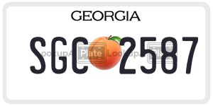 SGC2587  license plate in GA