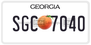 SGC7040 license plate in Georgia