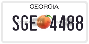 SGE4488 license plate in Georgia