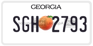 SGH2793  license plate in GA