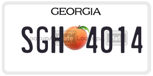 SGH4014  license plate in GA