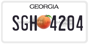 SGH4204  license plate in GA