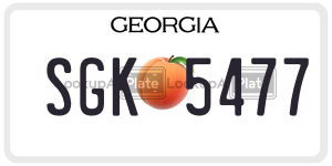 SGK5477 license plate in Georgia