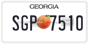 SGP7510 license plate in Georgia